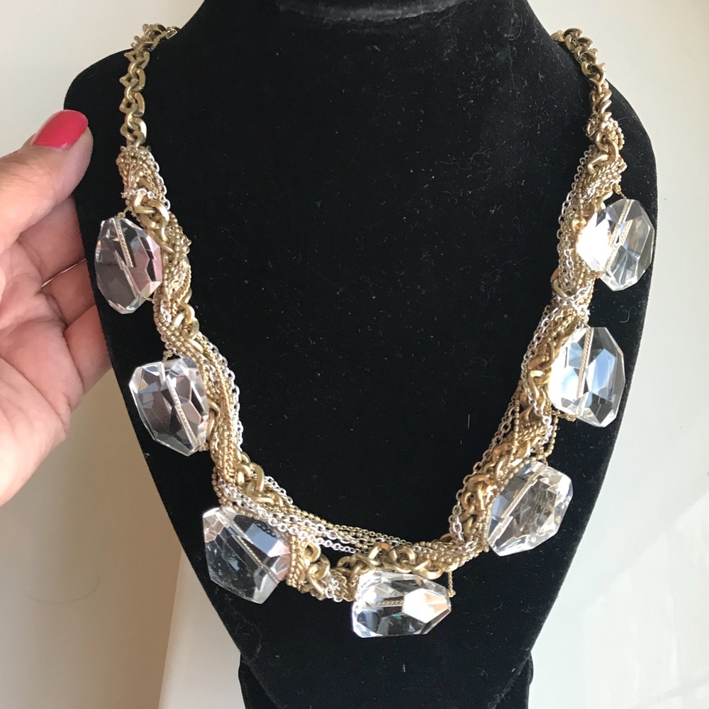 Banana Republic Gold & Silver Statement Necklace